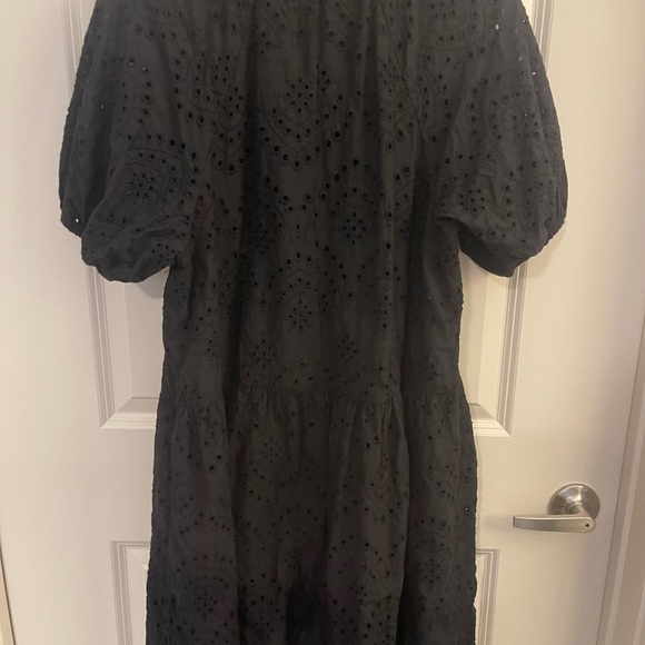 Terra & Sky Black Eyelet Dress - Picture 4 of 4